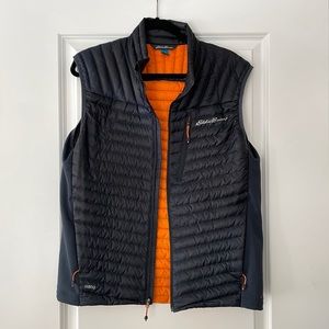 Eddie Bauer Mens Medium Vest Blue Orange